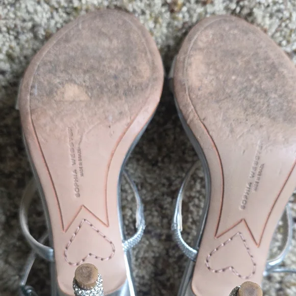 Sophia Webster Silver Sandals with Strappy Design - Picture 12 of 13